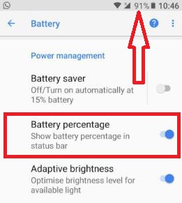 अपने Android Oreo 8.0 फ़ोन में बैटरी प्रतिशत दिखाएं