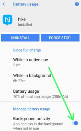 Android Oreo 8.0 फोन पर ऐप पृष्ठभूमि गतिविधि को अक्षम करें