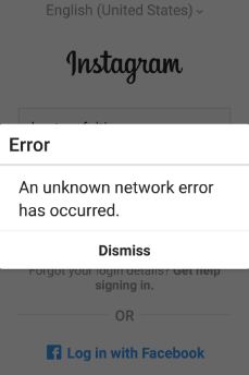 Instagram पर अज्ञात नेटवर्क त्रुटि को ठीक करें