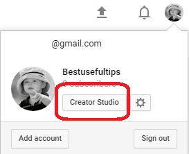 YouTube में निर्माता स्टूडियो