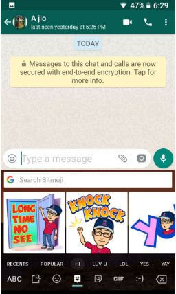 Android कीबोर्ड में Bitmoji का उपयोग करें