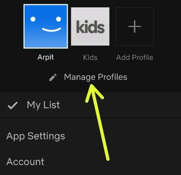 नेटफ्लिक्स एंड्रॉइड फोन पर प्रोफाइल प्रबंधित करें