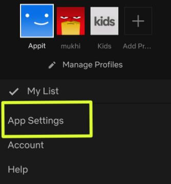 एंड्रॉयड फोन में नेटफ्लिक्स ऐप सेटिंग्स