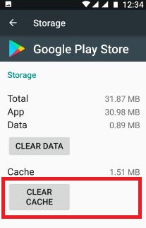 491 त्रुटि को ठीक करने के लिए Google Play स्टोर का कैश साफ़ करें