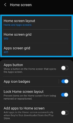 गैलेक्सी एस 20 अल्ट्रा, एस 20 प्लस और एस 20 पर होम और ऐप ग्रिड साइज कैसे बदलें