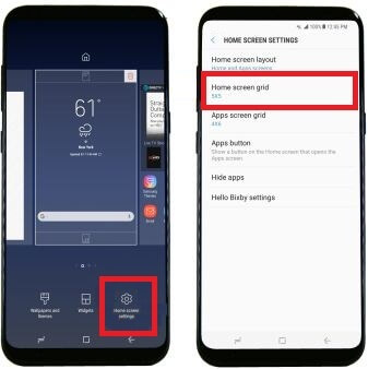 गैलेक्सी S8 और आकाशगंगा S8 प्लस पर स्क्रीन ग्रिड बदलें