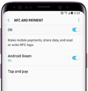 गैलेक्सी S9 और गैलेक्सी S9 प्लस फाइल ट्रांसफर करने के लिए NFC का उपयोग कैसे करें